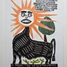 BORGES Wood Block Print ボルジェス木版画