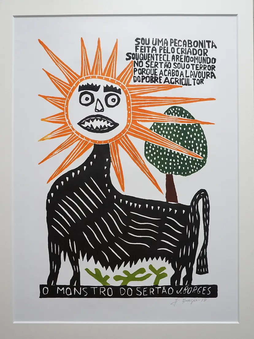 BORGES Wood Block Print ボルジェス木版画