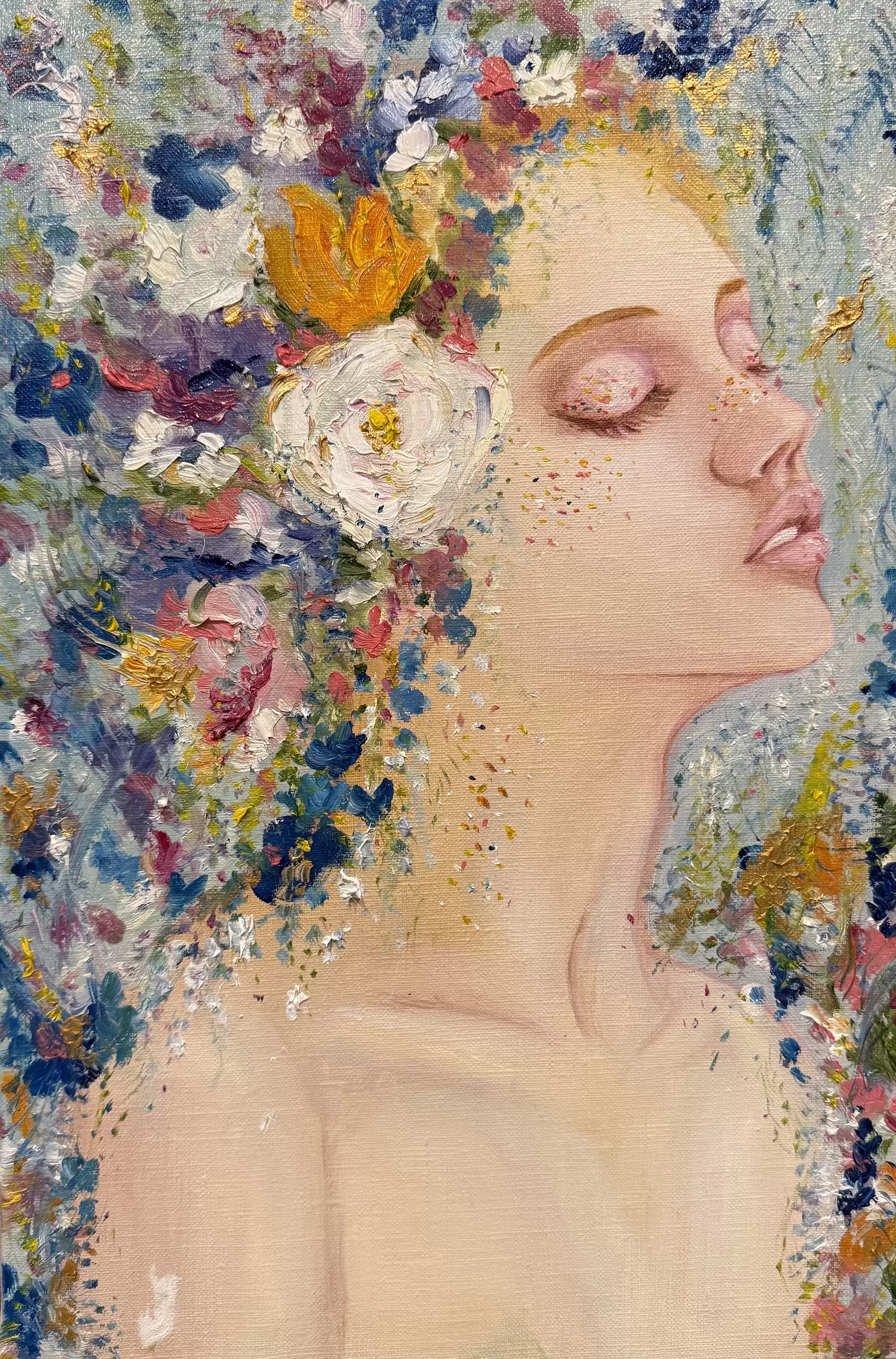 ま*ゆ様 絵画原画　（藤花の祝福）　守護を司る花のmiracle art 東 留伽 初個展＊花の祝福<La grâce des fleurs> | オンラインチケット