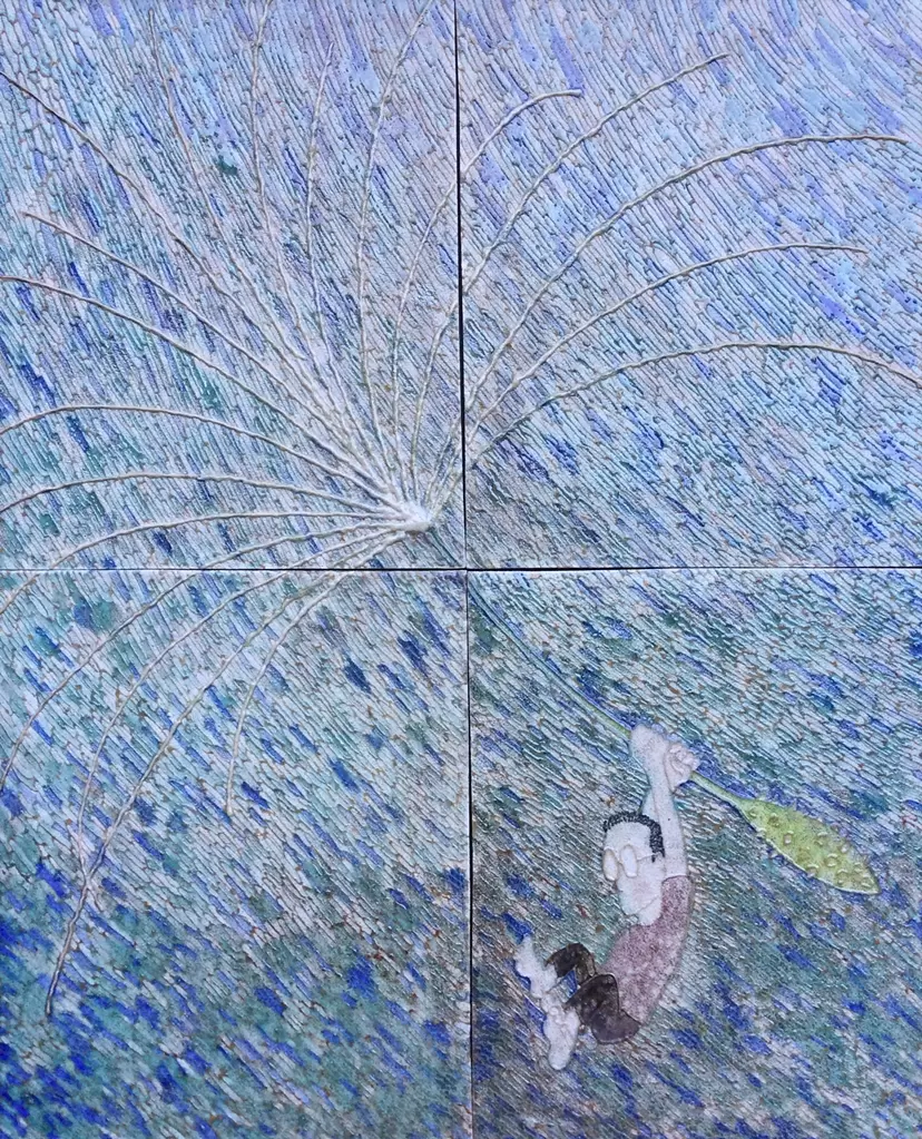 木村健太郎 陶板展 《風に流されたっていいじゃない》