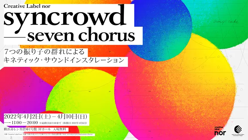 「syncrowd - seven chorus」７つの振り子の群れによるキネティック・サウンドインスタレーション