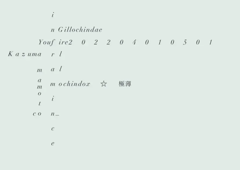 極薄 inframince
