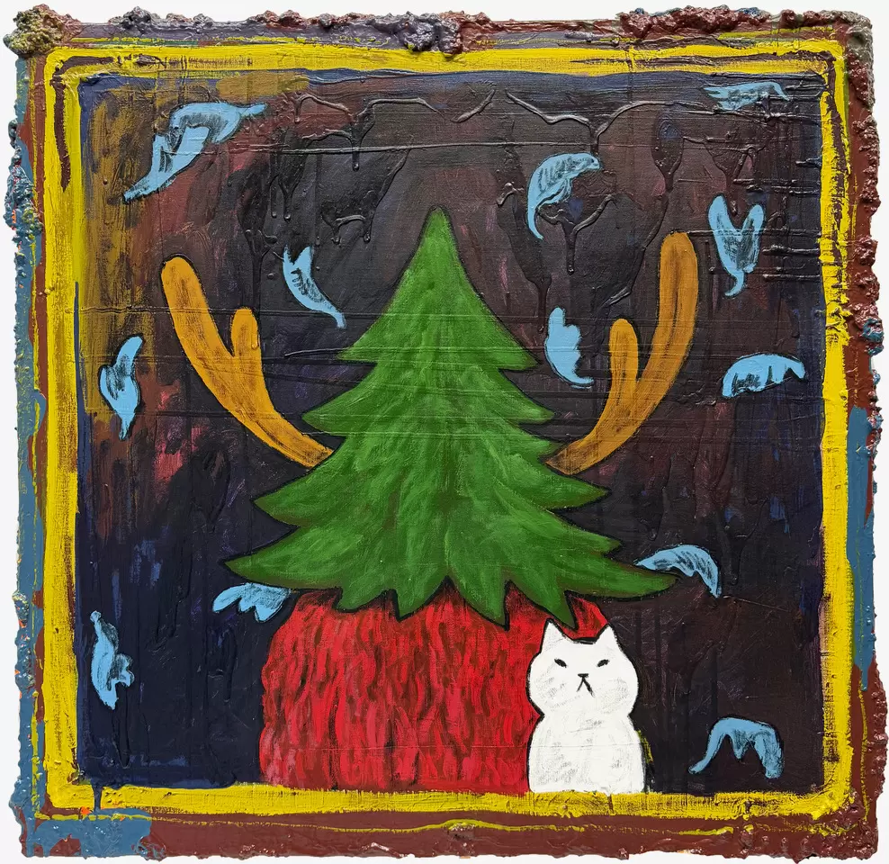 平子雄一 GIFT YUICHI HIRAKO サイン ドローイング入 OIL by 美術手帖