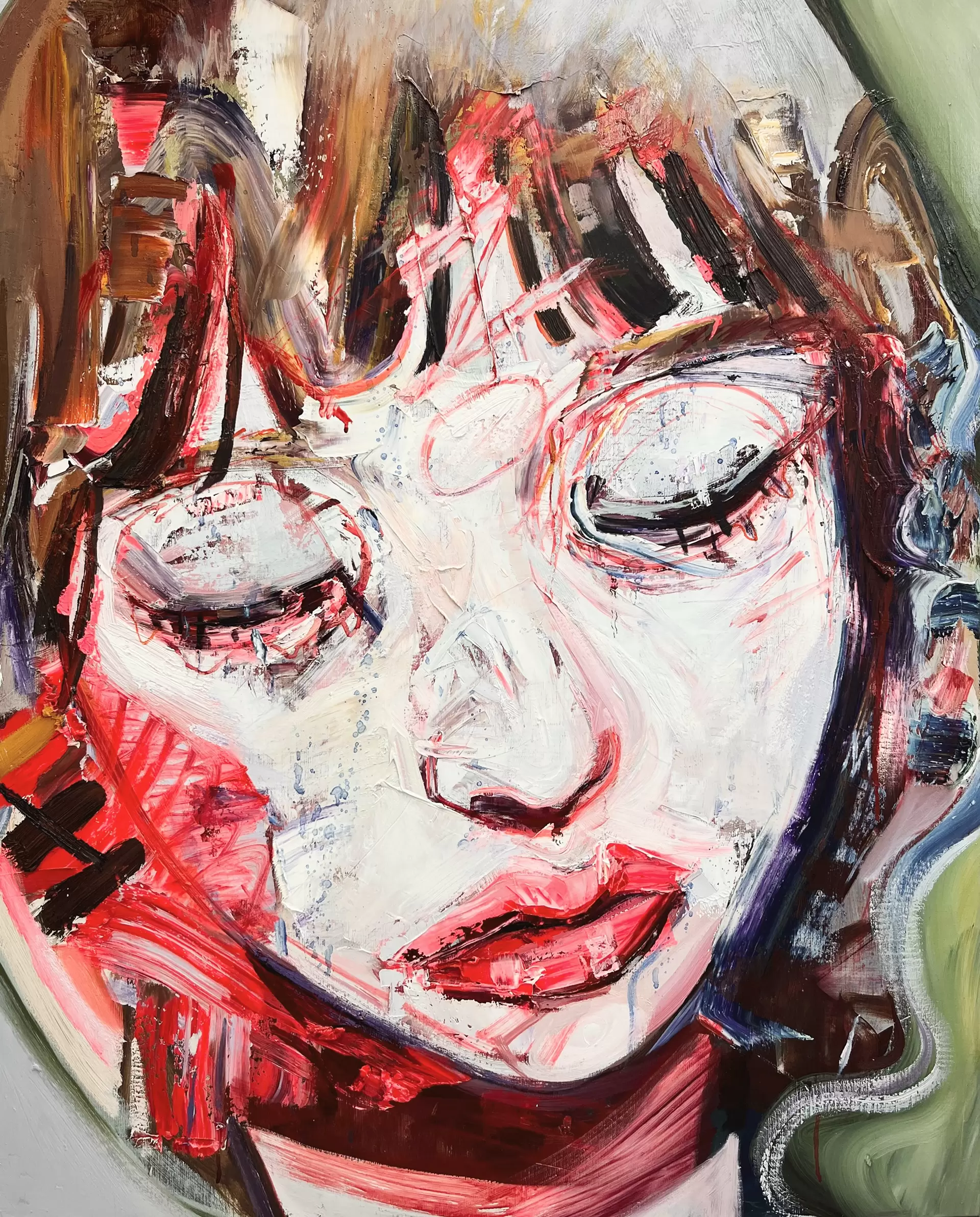 藤川さき油彩作品オリジナル