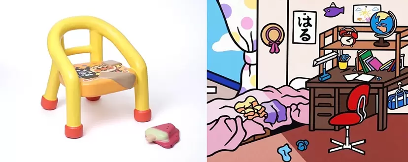 A two person show by Ayaïro and Eri Nomura 'Bye-bye butterfly. Give a hug, ladybug.'