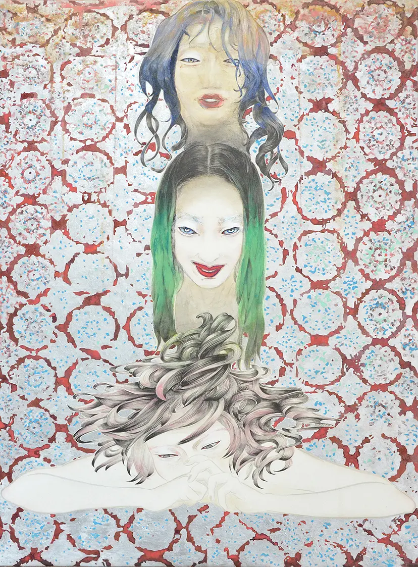 アクリル画 中国の画家 テニシン 吉林省出身  もの思い CADAN有楽町アートトークシリーズ #06／「じねんのいのち