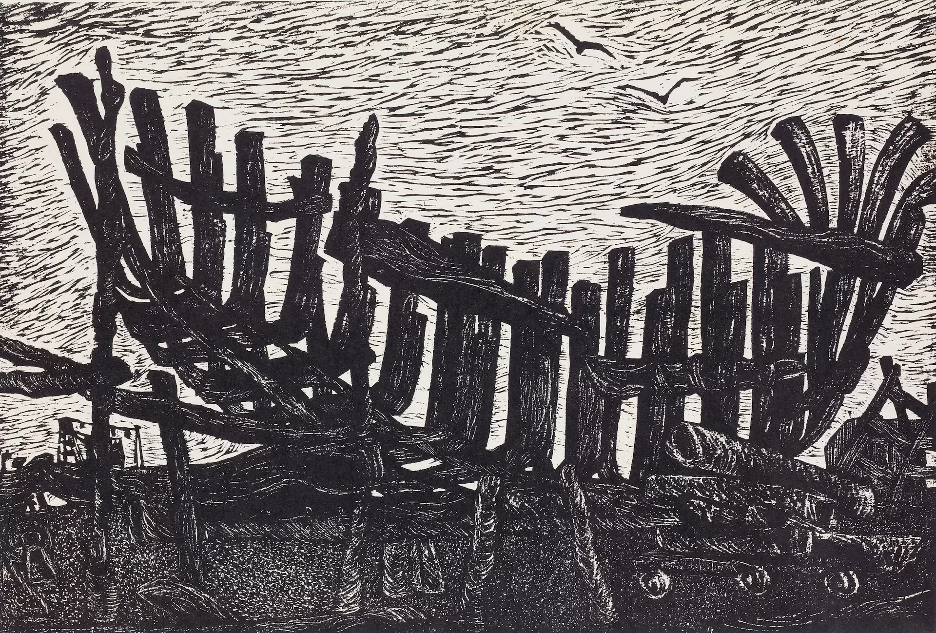 風のなかを飛ぶ種子 青森の教育版画 | ArtSticker