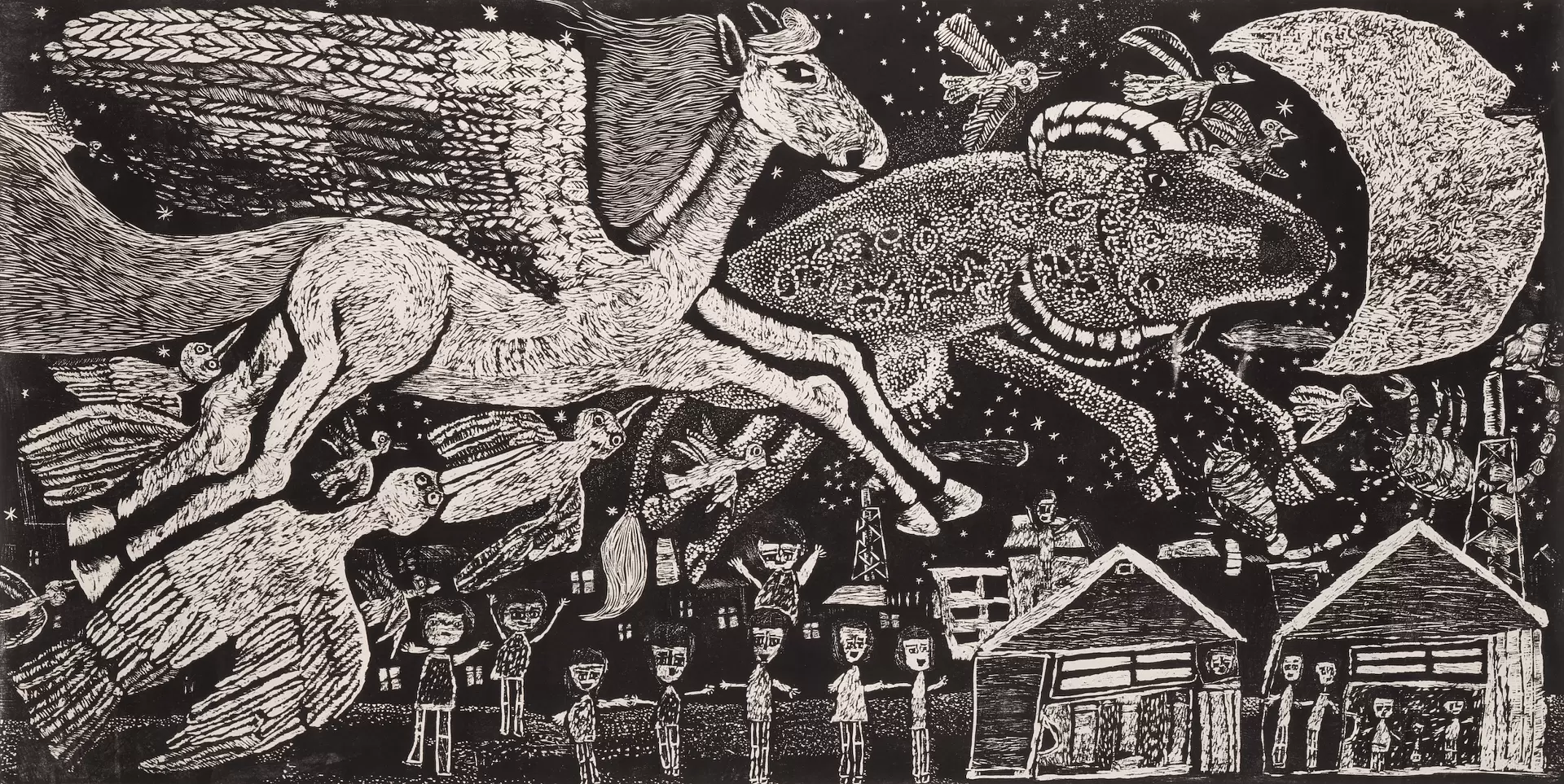 風のなかを飛ぶ種子 青森の教育版画 | ArtSticker