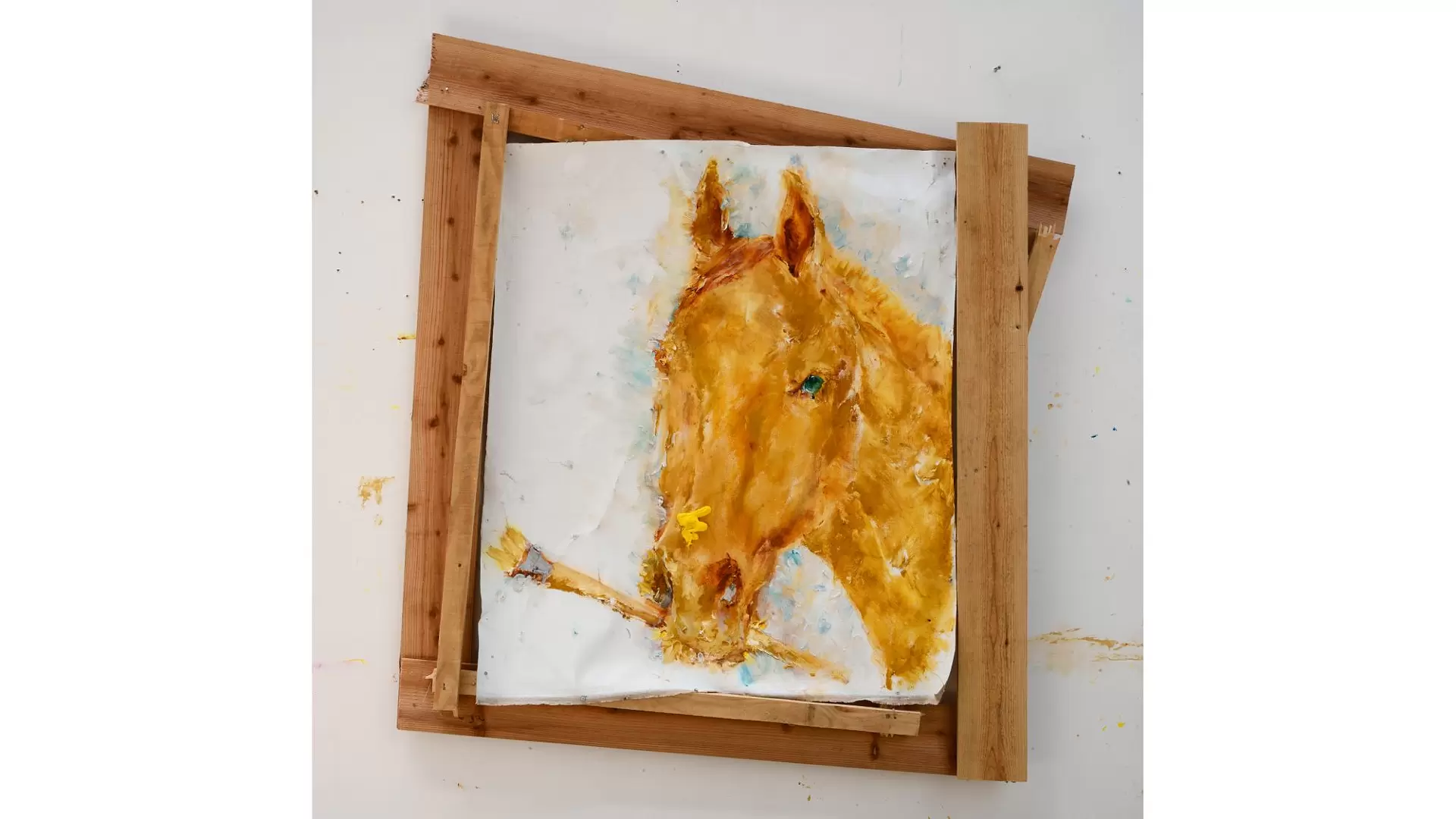 林功、【松声】、希少な大判額装用画集より、美品、日本人画家 林功、【松声】、希少な大判額装用画集より、美品、日本人画家