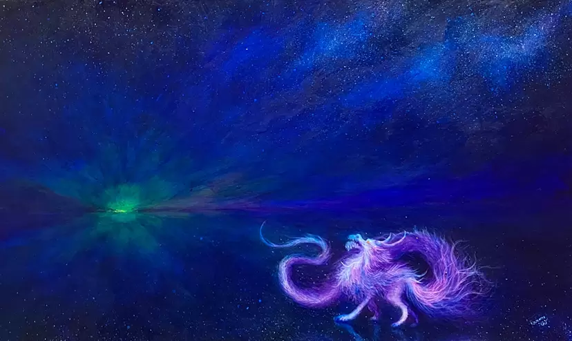 佩戴灯光的幻影怪物