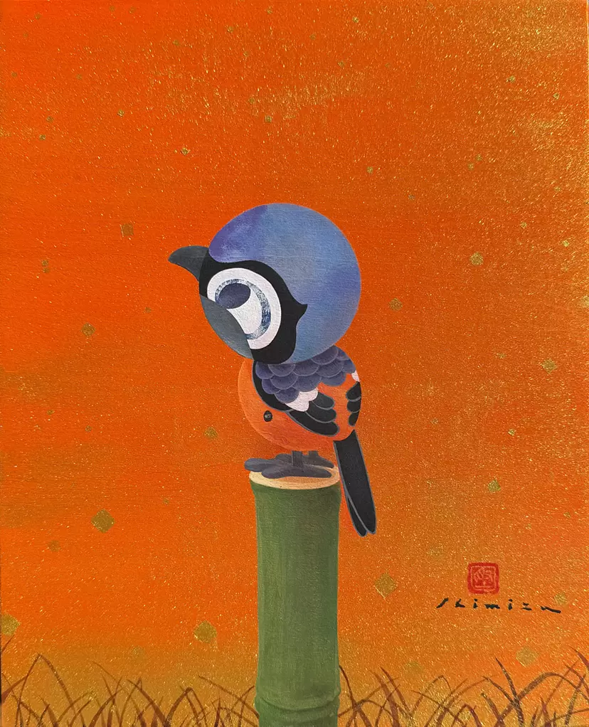 常鶲舞利鳥図 by 志水 堅二 | Online art store for contemporary art