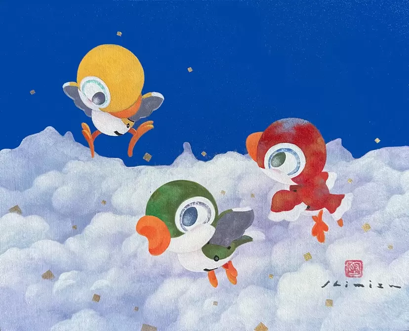 雲上舞利鳥図 by 志水 堅二 | 現代アートの販売・通販 | ArtSticker