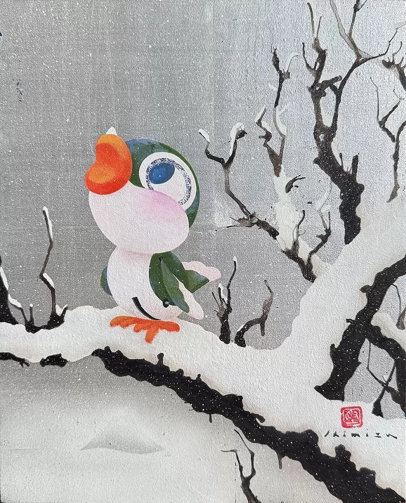 雪中舞利鳥図 by 志水 堅二 | 現代アートの販売・通販 | ArtSticker