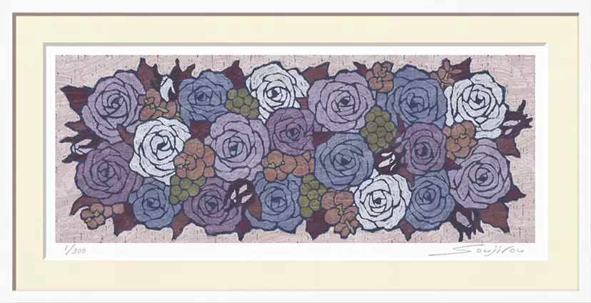 薔薇のスワッグ（FW-054・60×30）
