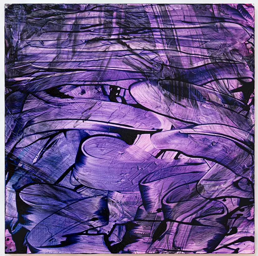 青紫の筆触 by 横島 剛 | 現代アートの販売・通販 | ArtSticker