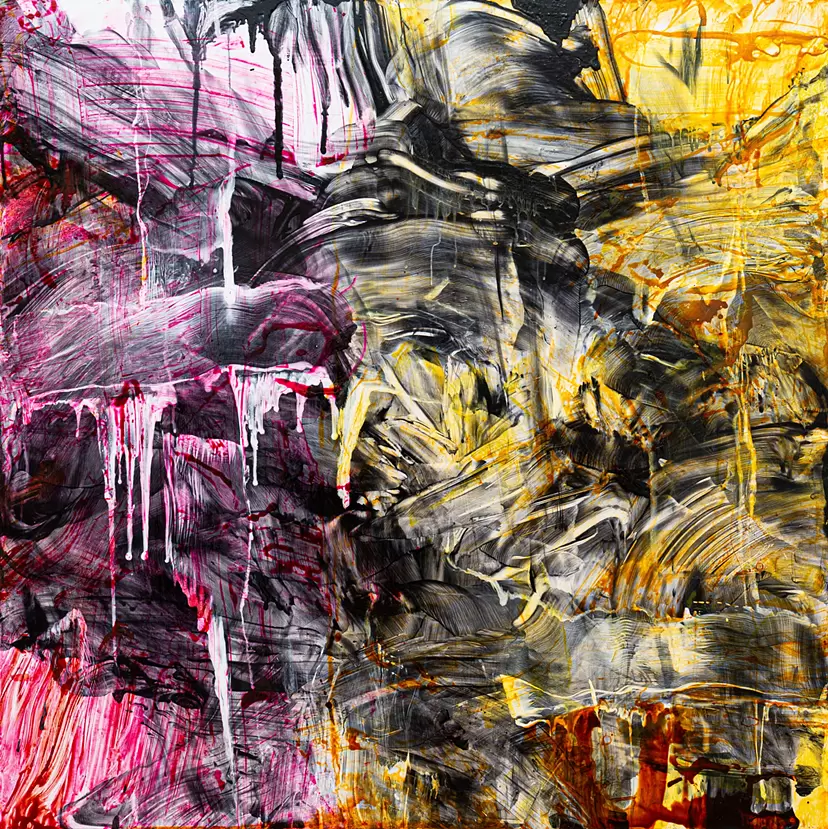 絵画　黄いかべ 赤から黄色への遷移 by 横島 剛 | 現代アートの販売・通販 | ArtSticker