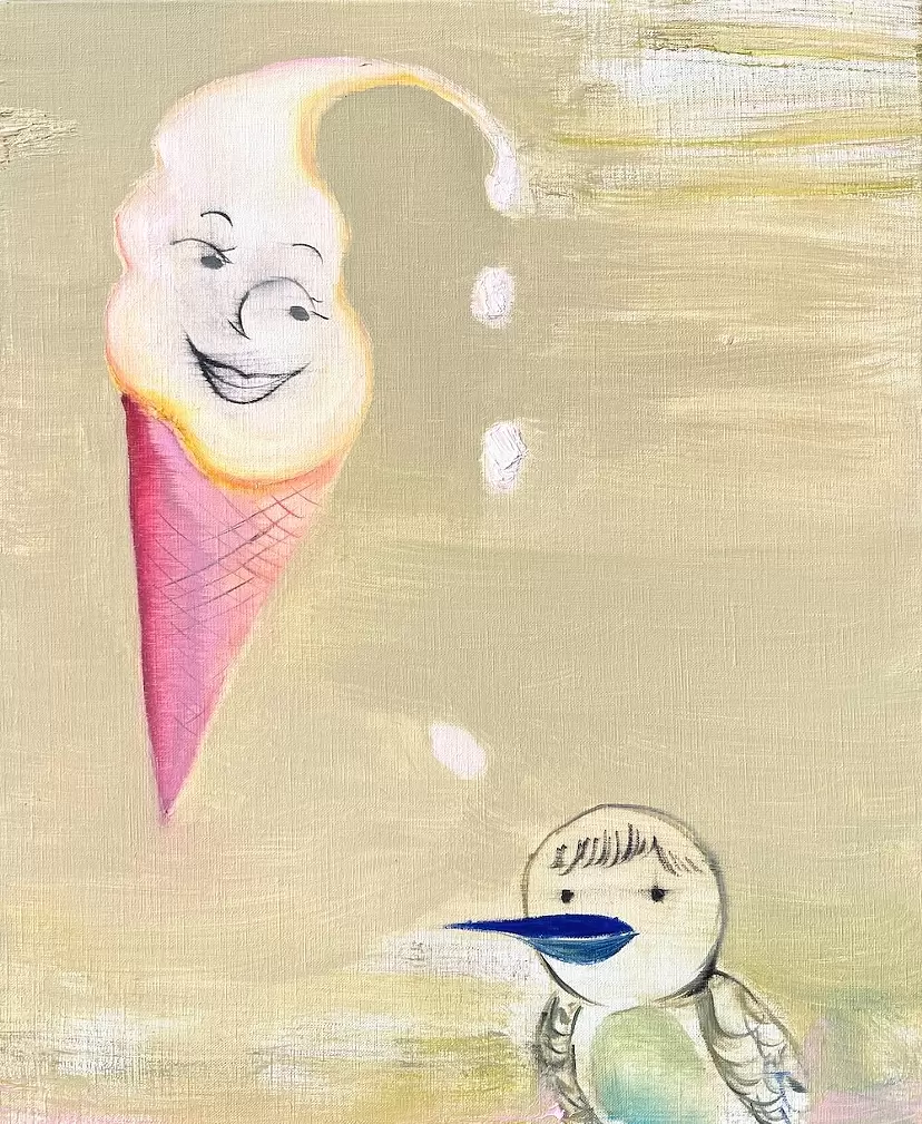 ソフトクリーム、とり by 鈴木玲美 | 現代アートの販売・通販 | ArtSticker