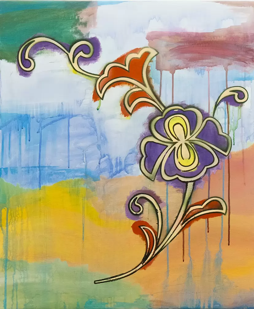 オリジナル手描きイラスト 中華 龍 【錦華光】額装タッセル付き 原画