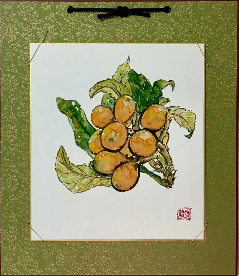 色紙 枇杷