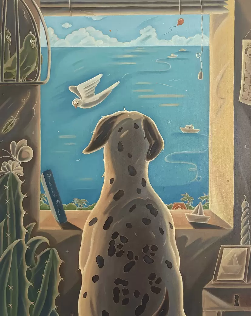 A Dog's Back and the Sea