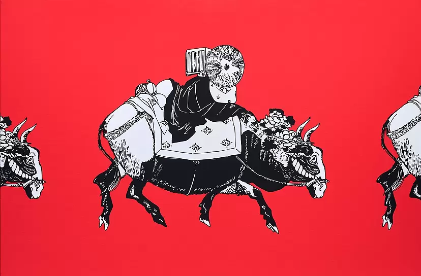 READING ON A COW