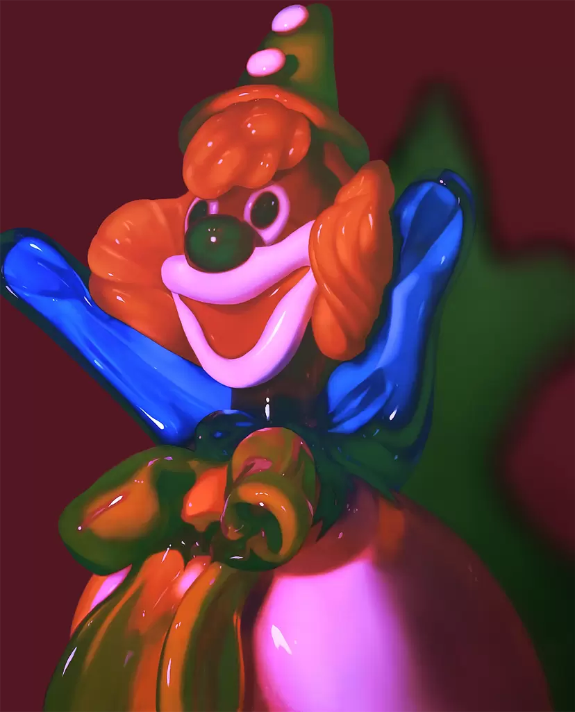 absolute difference series "Glass clown II"