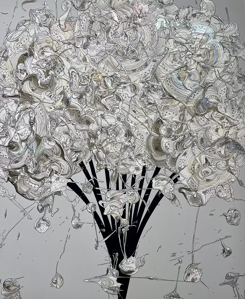 Abstract Bouquet 250812 (Whity Gray x Silver)