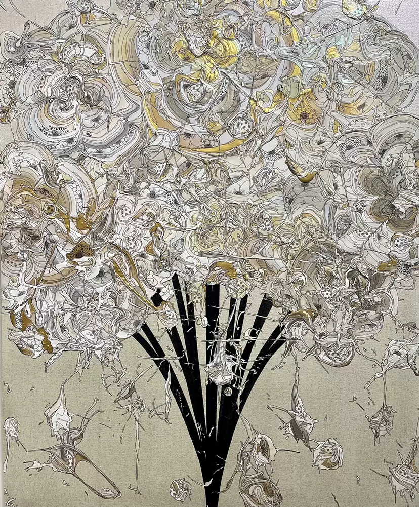 Abstract Bouquet 250812 (Glitter Gold x Gold)