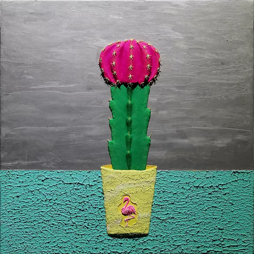 Moon Cactus_ Sq-line