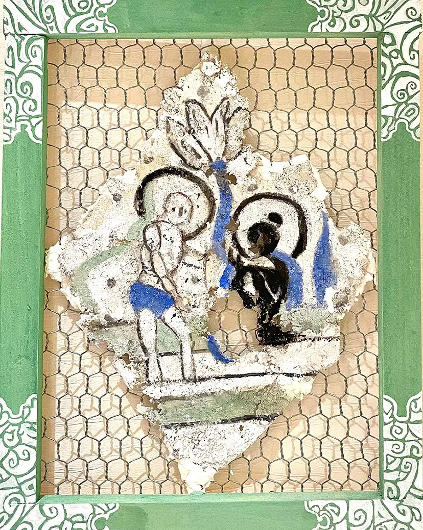 Fragment of mural (white)