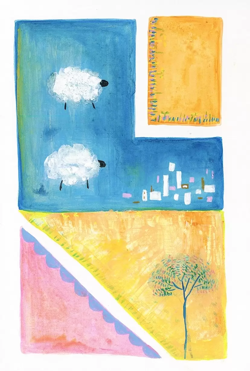 あいまいな セカイ の絵 「私たちって雲にそっくり」