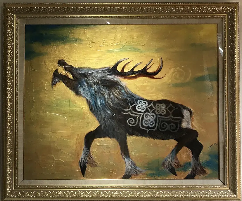 麒麟獣文花生 麒麟の模様 | kemonogallery ｜インテリア絵画 アートの専門通販