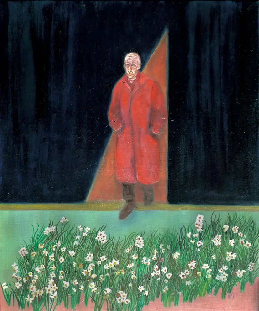 赤いコートの老人 by 花木テンミ | 現代アートの販売・通販 | ArtSticker