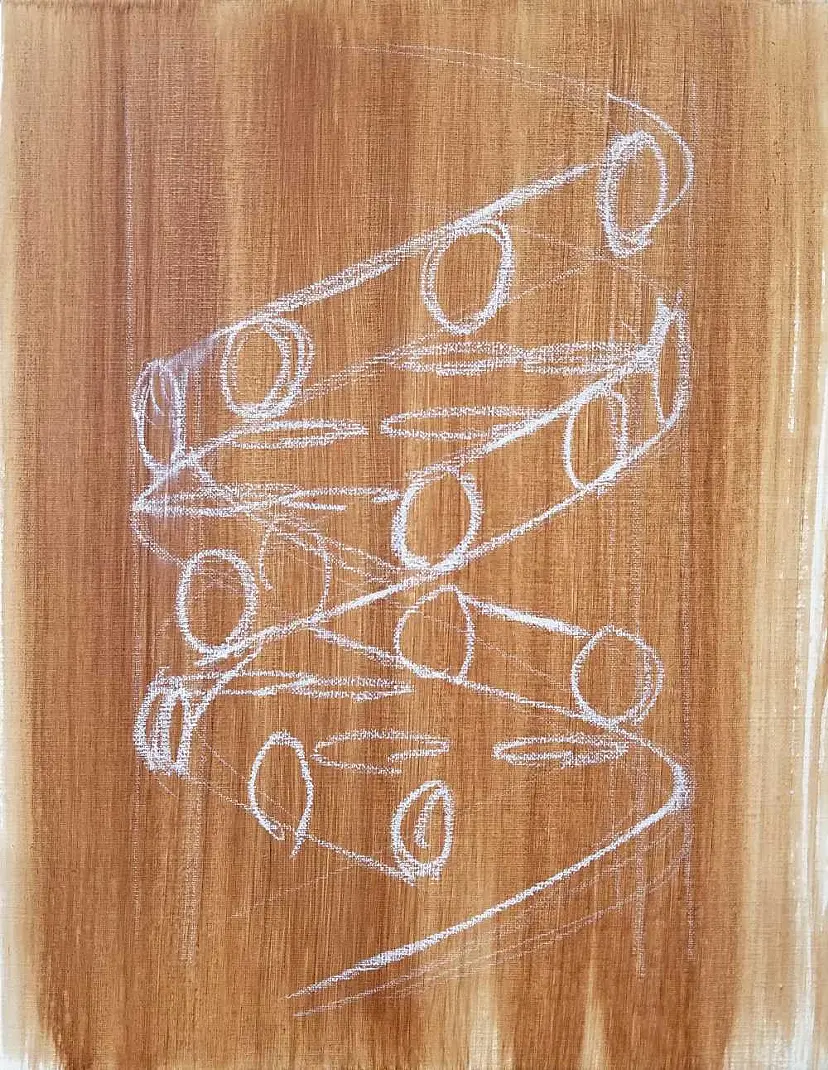 Pencil Drawing of the DNA Double Helix
