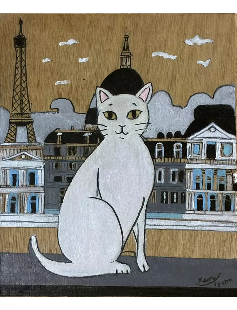 Paris, Art, and Cats (Light Blue)
