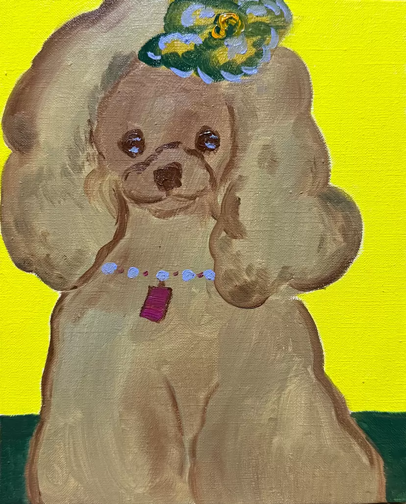 散歩まちの犬
