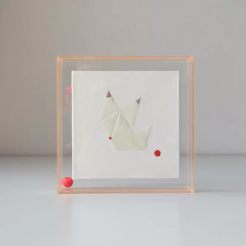 pudding-colored origami fox