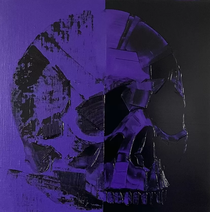 liminal painting -skull-