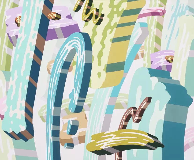 Overlap of paint (bushes 2)