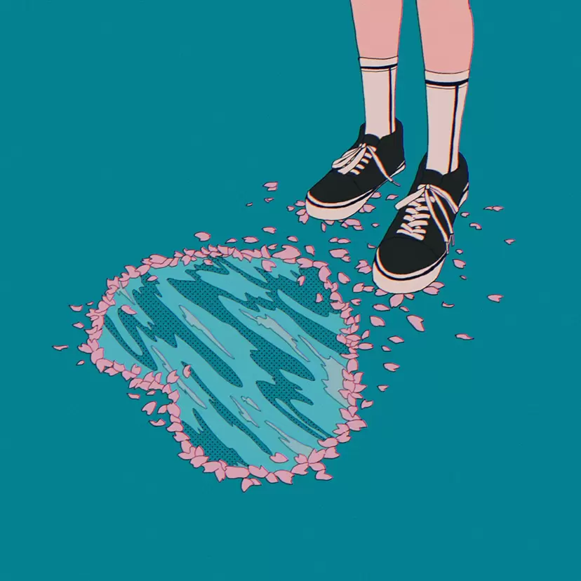 桜の絨毯