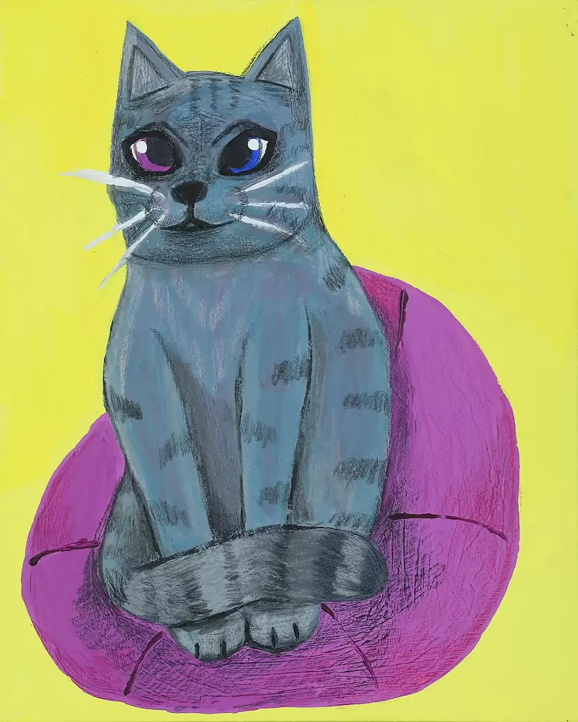 ODDEYES,RUSSIAN BLUE TIGER CAT