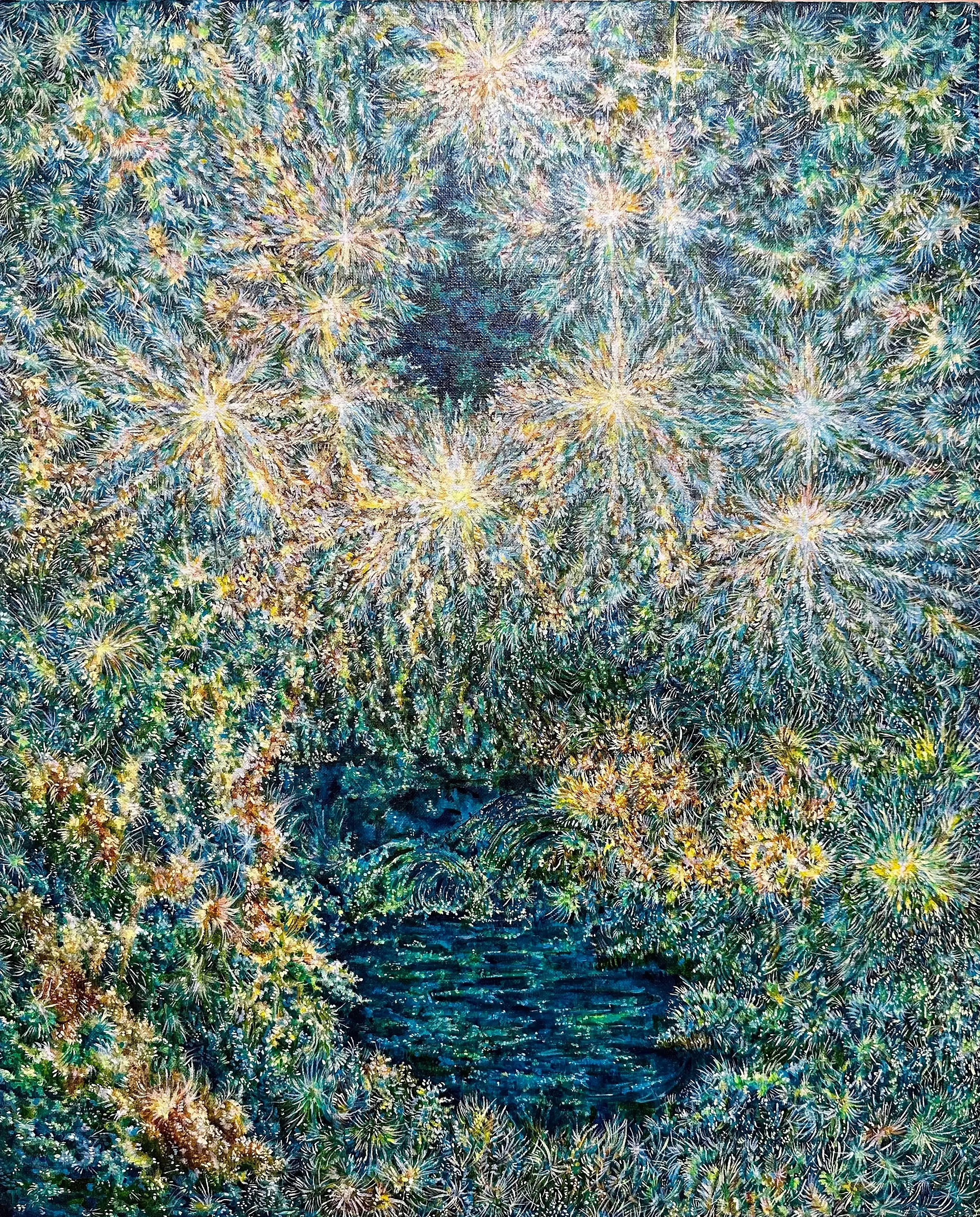 送料込み！GERARD'T HART 現代アート「青い風景」(^^) 送料込み！GERARD'T HART 現代アート「青い風景」(^^) ≪高見島アート