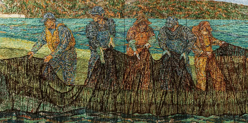 a fisher family in Tohoku by 安井鷹之介