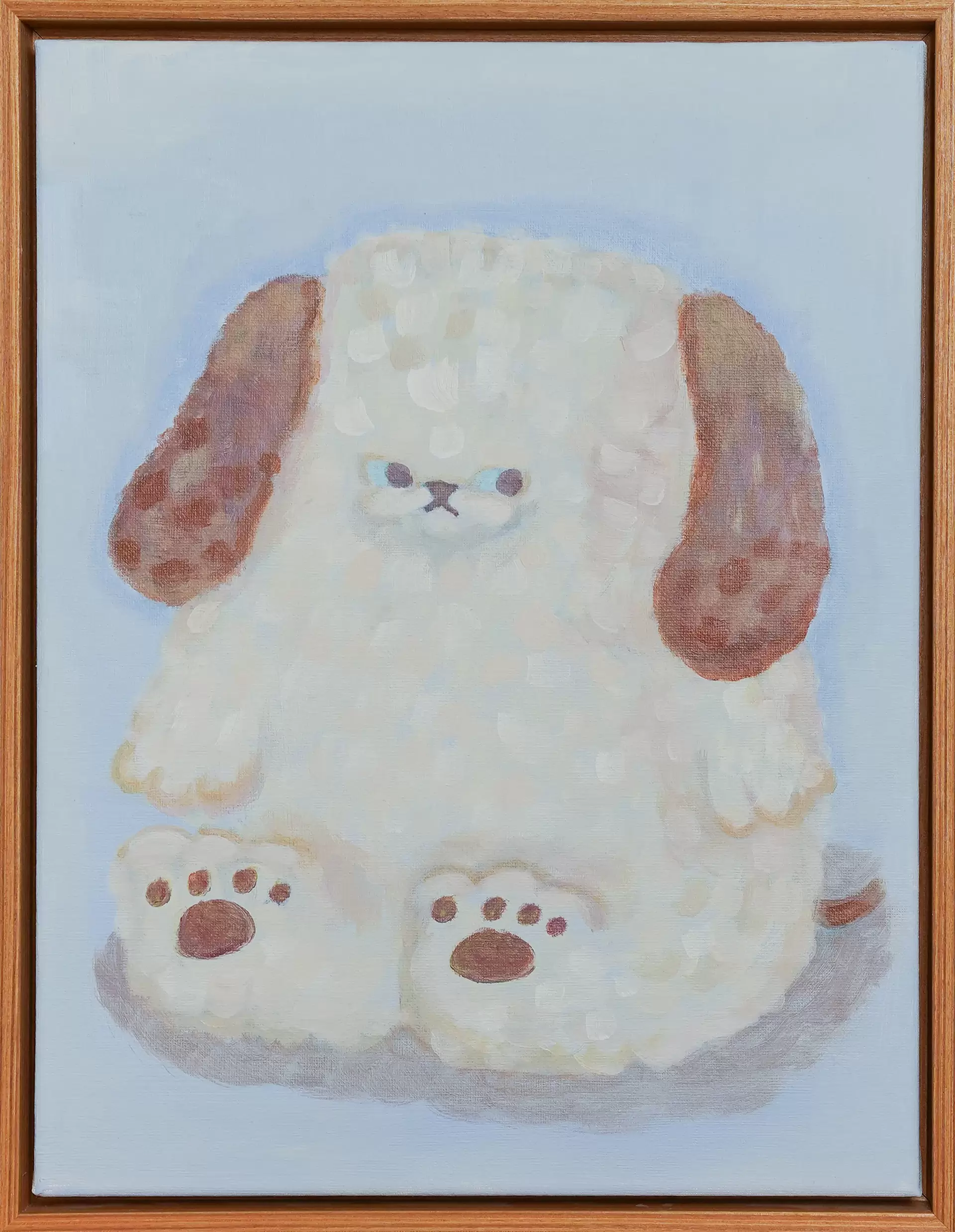 お利口に座る犬
