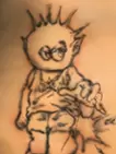 Devil on tummy