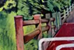 畑がある風景の一本道（国立市）