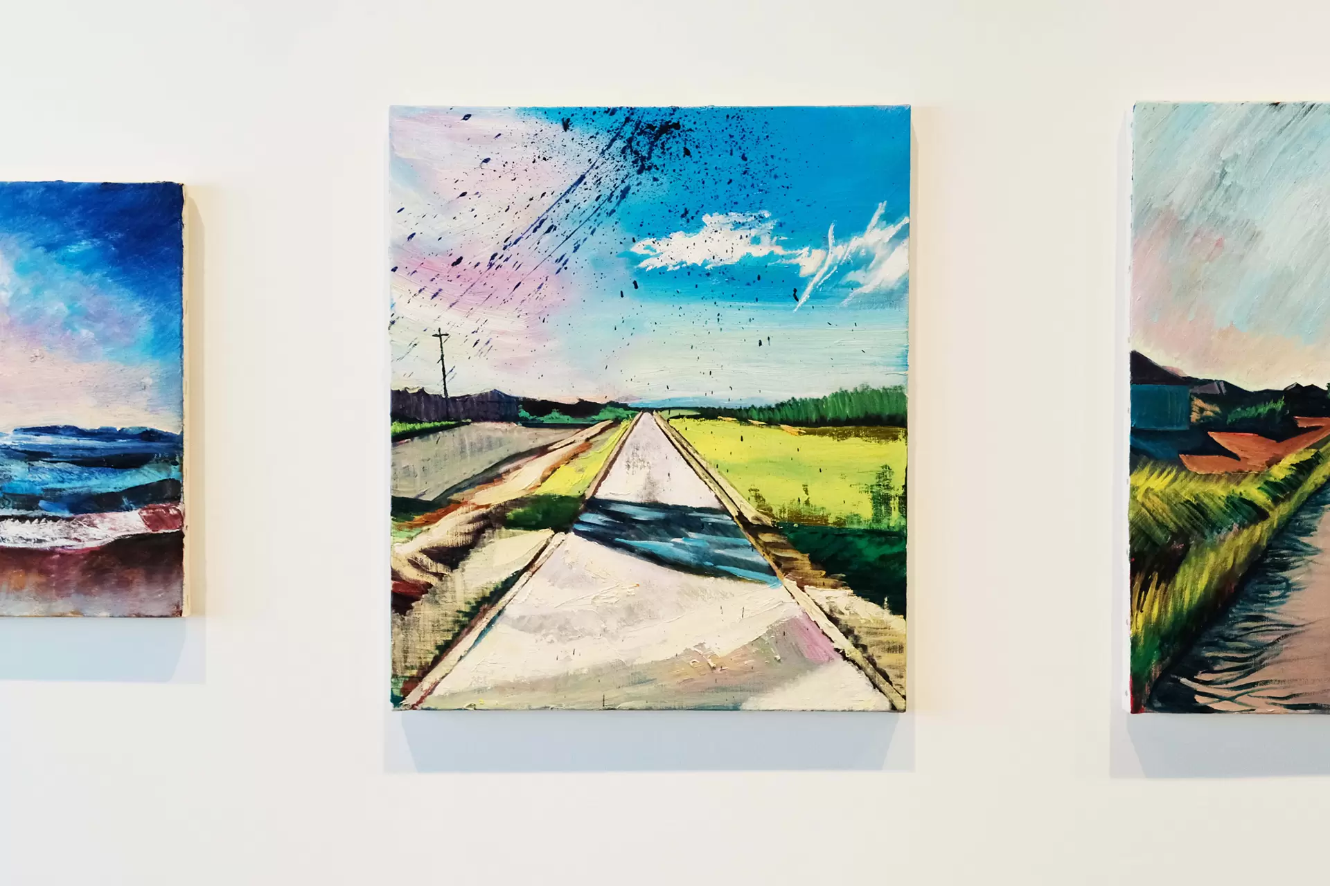 【真作】絵画　日本画SM　川舟と岩山　山水画　舟行く川景　和モダン　W164 真作】絵画 日本画SM 川舟と岩山 山水画 舟行く川景 和モダン