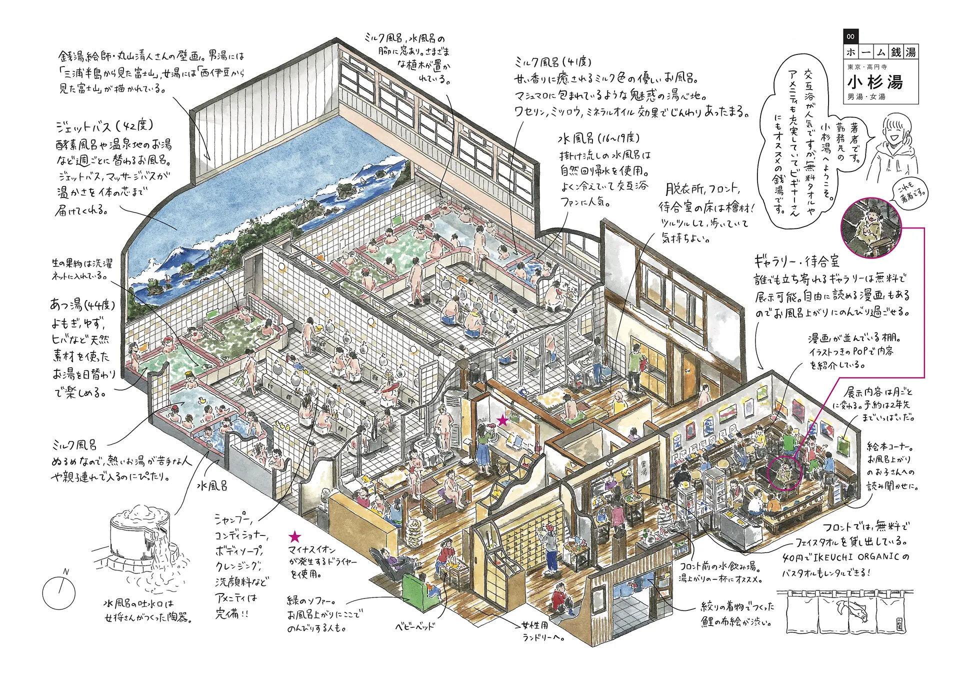 銭湯図解 by 塩谷歩波 | 現代アートの販売・通販 | ArtSticker