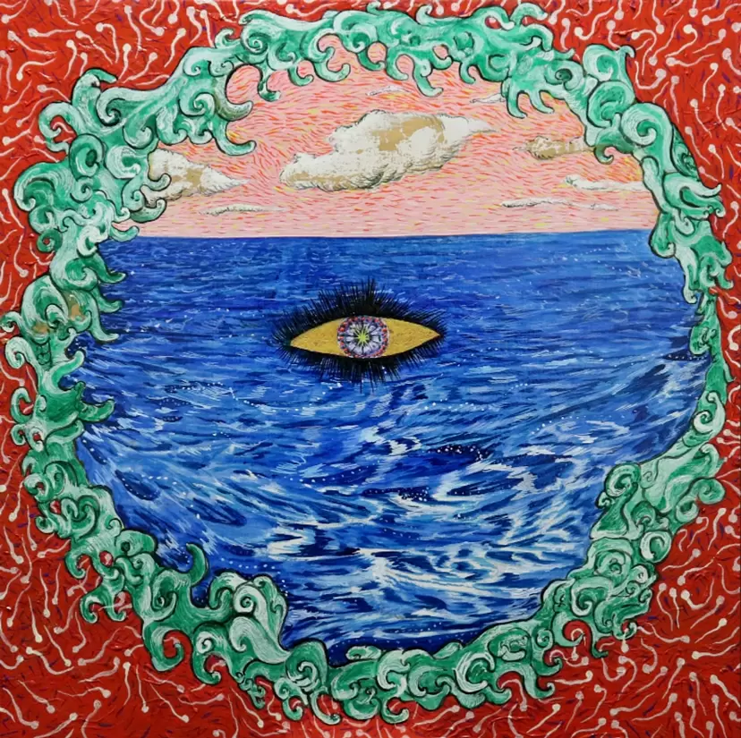 テンペラ画「花のイコン」2枚セット テンペラ画「花のイコン」2