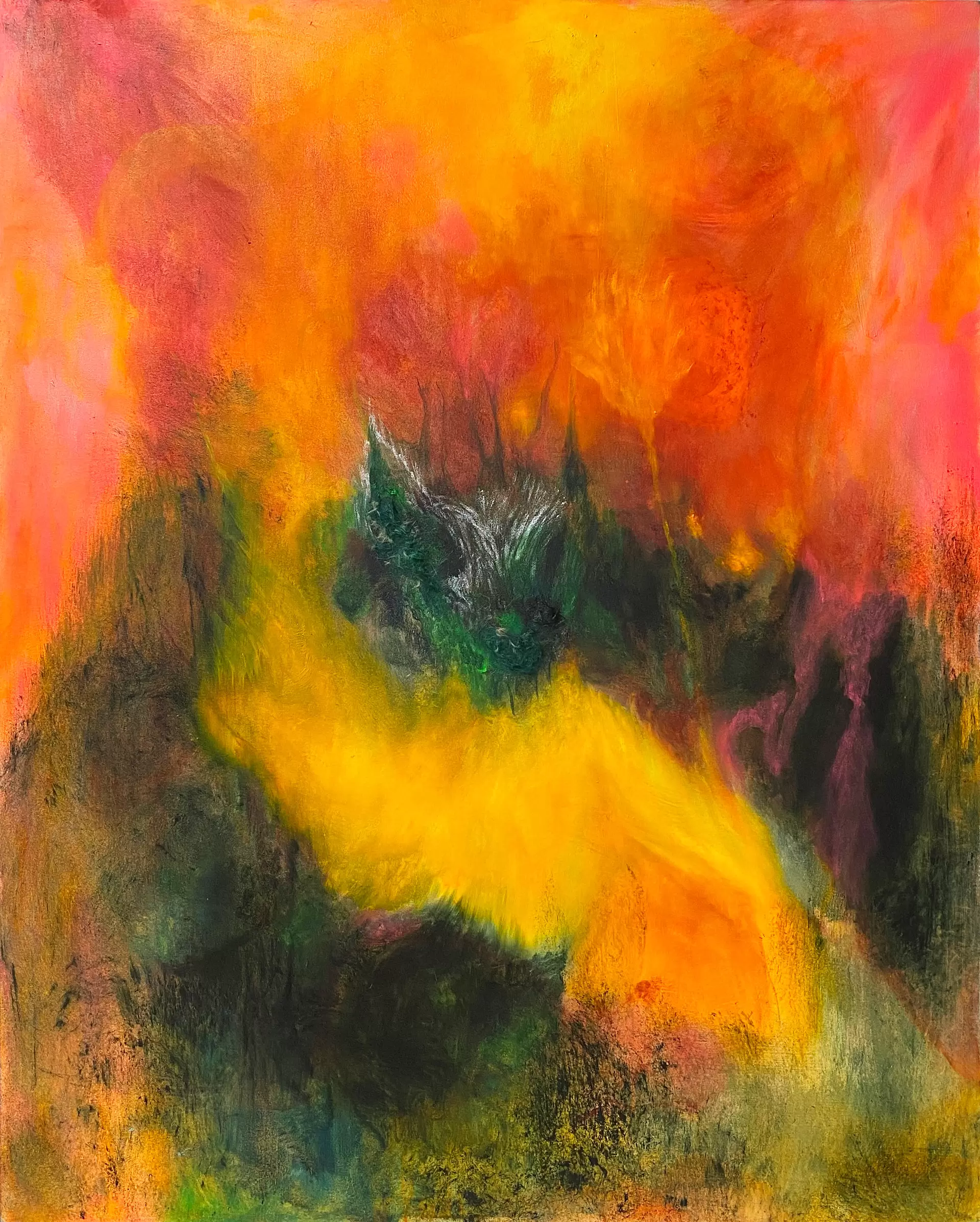 オレリーマティゴ アート 貴重　エイチピーデコ　オレリーマチゴ　写真　絵画 風 横橋成子「Forest of wolf-wolf-」 35×35cm Yokohashi seiko